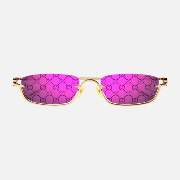 NEW GG1278S 005 GUCCI MICRO METAL SUNGLASSES WITH GG LENSES GUCCI - Picture 1 of 6